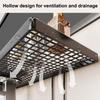 Over Faucet Sink Storage Shelf Large Punch-free Capacity Waterproof Holder for Bathroom Toiletries Kitchen Dishwashing Supplies
