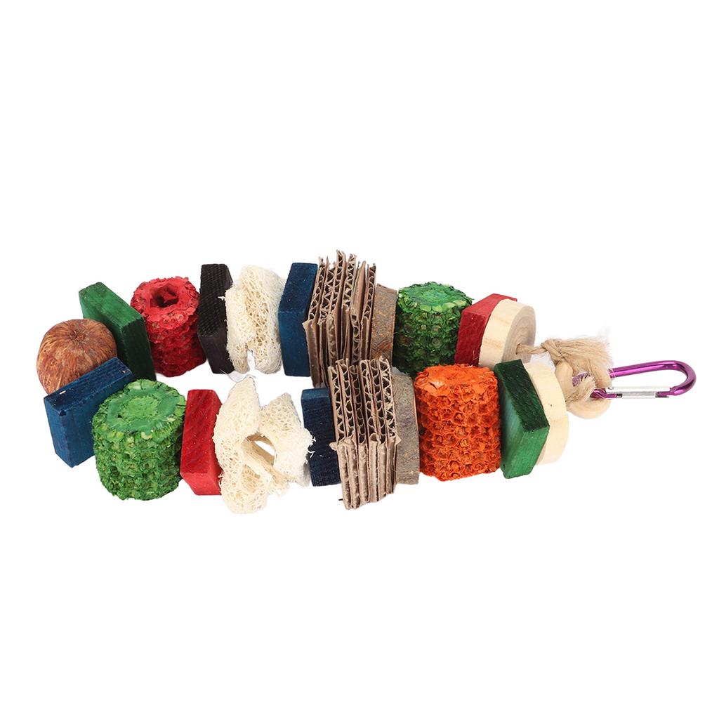 Parrot Corn Cob Toy Boredom Relief Colorful Parrot Chewing Toy Bird Nest Hanging Toys for Rabbit