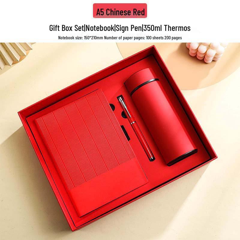 Minimalist Business Notebook Gift Set - Customizable Logo for Company Meetings and Events