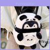 Panda Plüschtasche mit Reißverschluss für den täglichen Gebrauch und niedlichem Cartoon-Stil