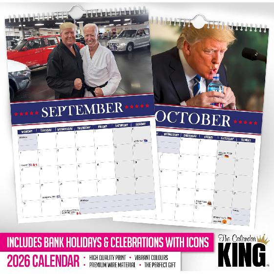 // Donald Trump - 2026 Wall Calendar - 210MM X 297MM (8.3 X 11.7 INCH)