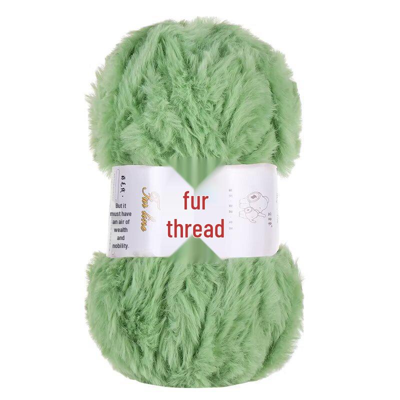Coarse Faux Fur Yarn Ball - Long Hair Mink for DIY Knitting: Hat & Scarf Kit