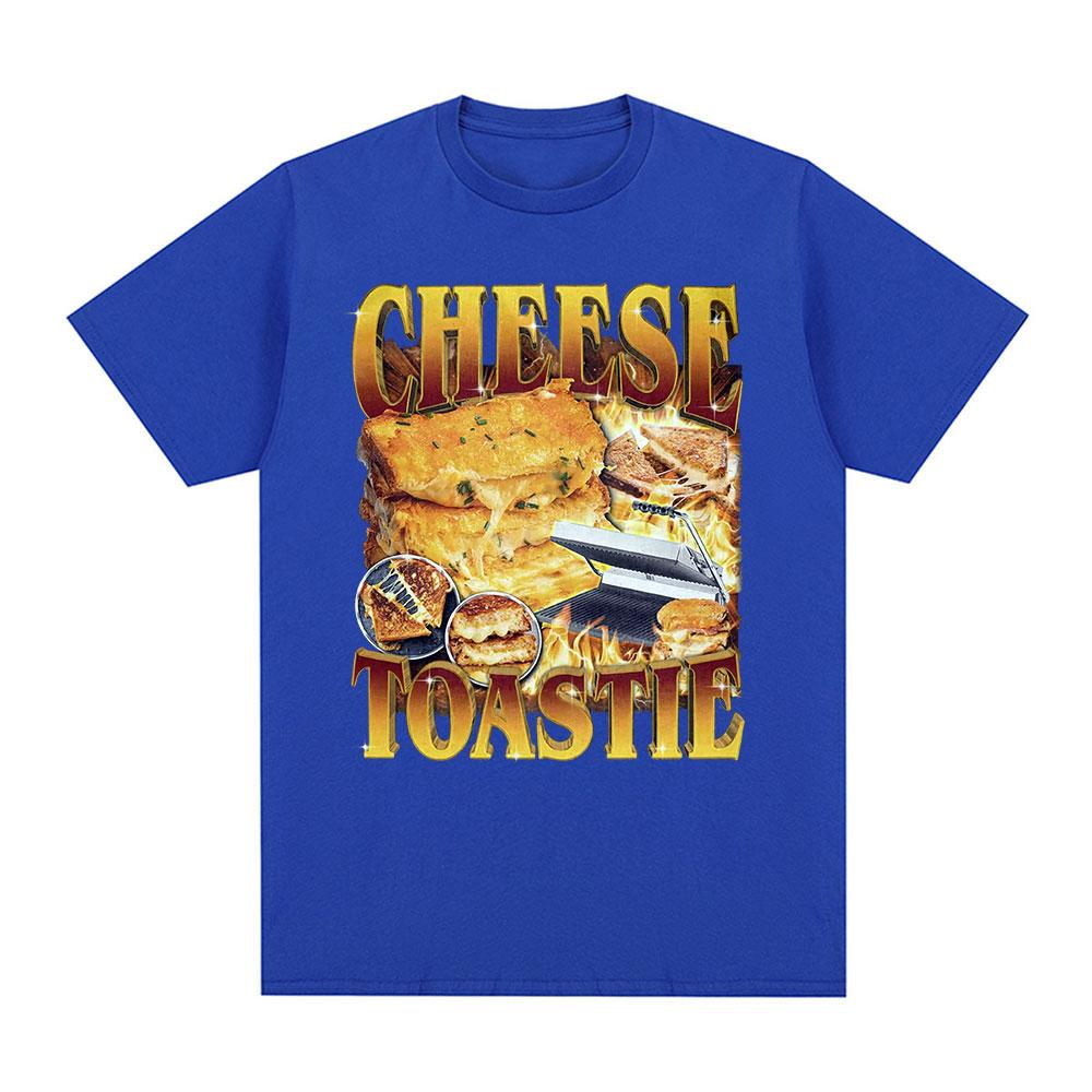 Funny Cheese Toastie T-shirt Food Lovers Gift T Shirts Men Women Cotton Casual O-Neck Short Sleeve Oversized T-shirts Streetwear