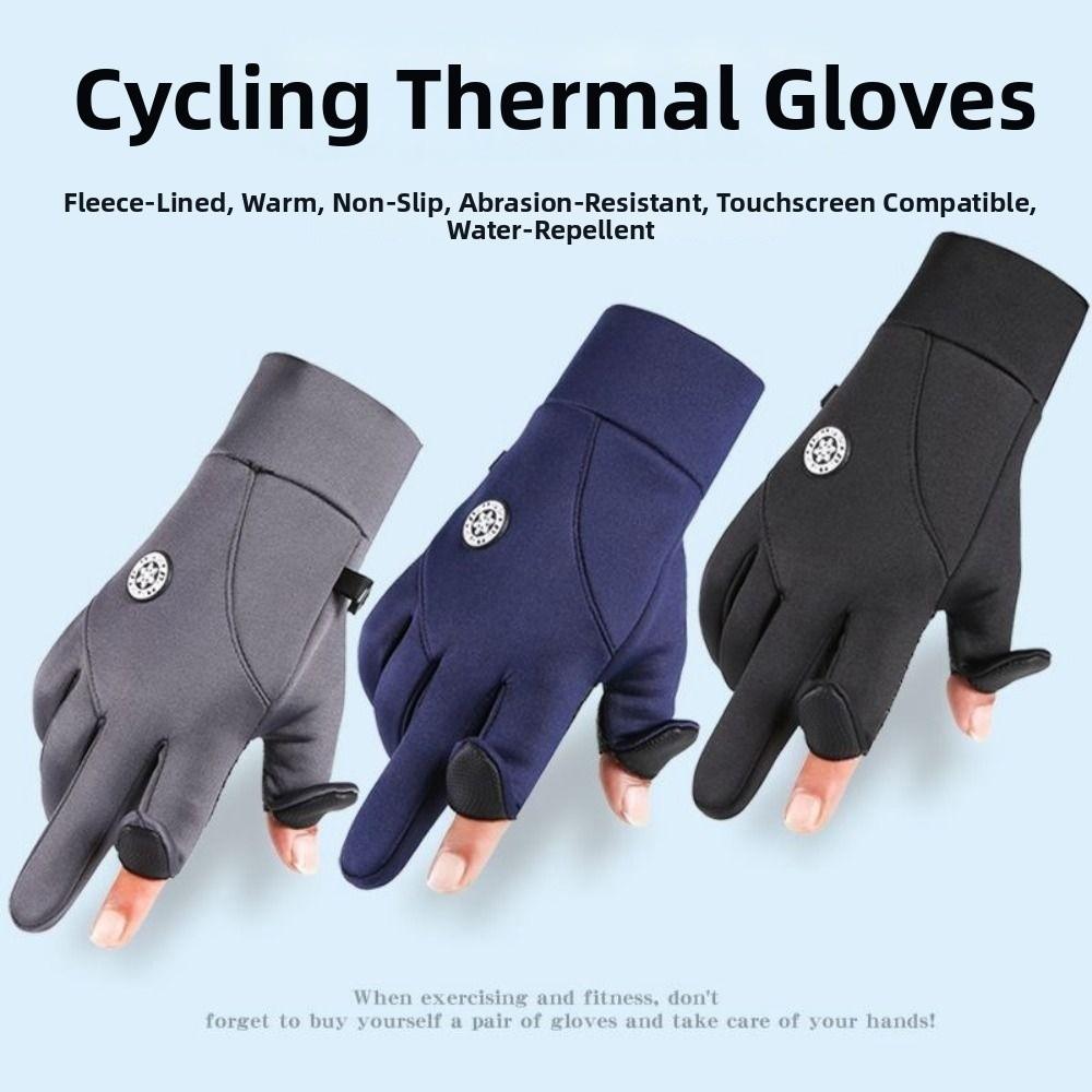 Thickened Full-Finger Winter Warmth Gloves Outdoor Sports Gloves for Cycling Fishing Skiing