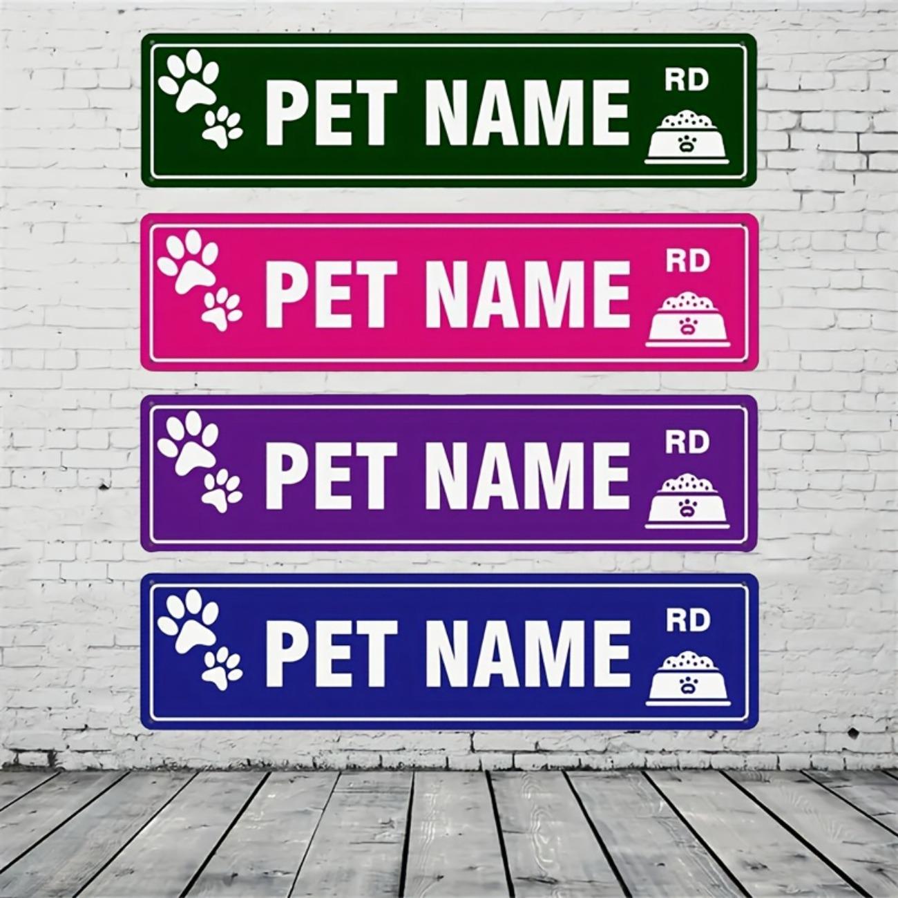 

1PC Retro Custom Pet Name Iron Wall Sign Personalized Home Indoor Outdoor Metal Decor рожевий