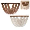 Handmade Cotton Tapestry Boho Tassel Wall Tapestry, Rustic Hanging, String Hanging with Wooden Rod for Bedroom Living Room Decor Solid