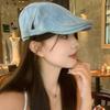 Cloth Denim Beret Washed Newsboy Hat Vintage Forward Hat  Outdoor