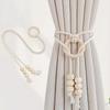 Simple Fringe Beaded Curtain Tieback No Punching Adjustable Curtains Holder Curtain Rope Home Curtain Accessories
