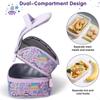 NOHOO Insulated Lunch Bag Small Cute Reusable Purple Mermaid Princ Food Box Bag for Girls Toddler Preppy School Kindergarten Da