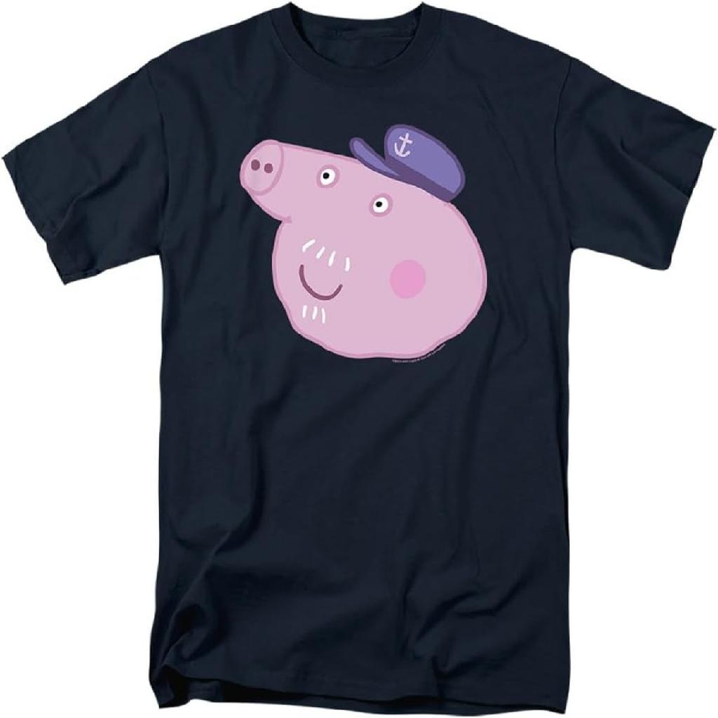 Peppa Pig Dziadek Świnia Twarz Unisex Koszulka dla Dorosłych