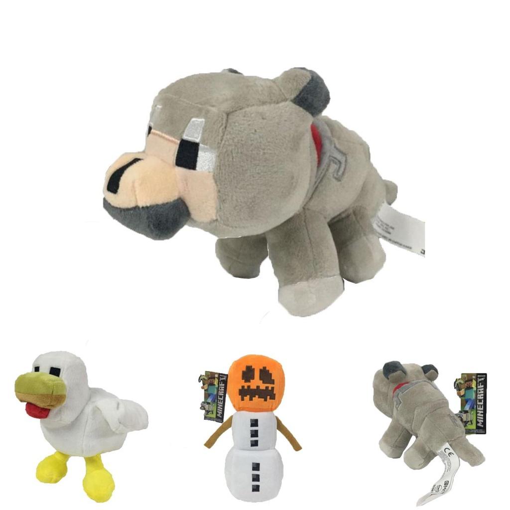 Urocza 20cm pluszowa zabawka Minecraft Bałwan Golem Wilk Kurczaki Miękkie wypchane zwierzątko Prezent