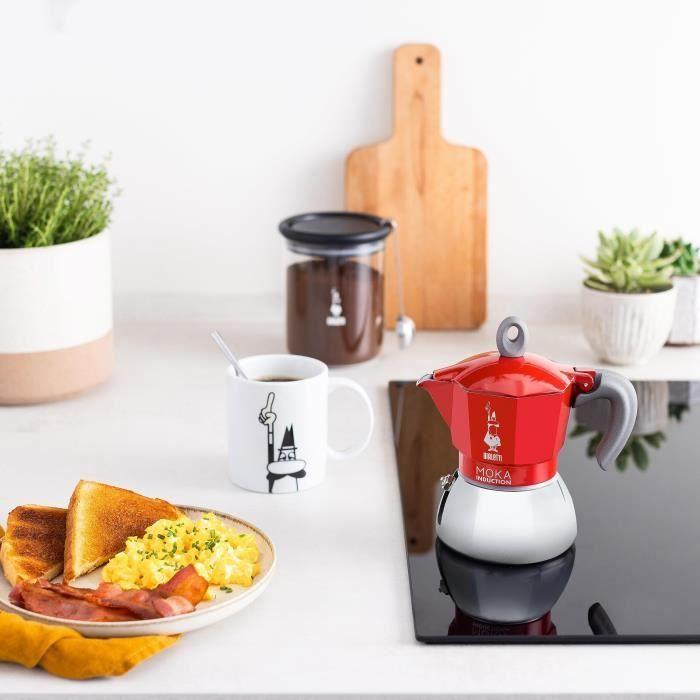 BIALETTI Cafetière Italienne Moka Induction 4 Tasses - Rouge