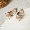 Back Empty Pointed High Heels French Stiletto Sandals Baotou Soft Sole Single Shoes