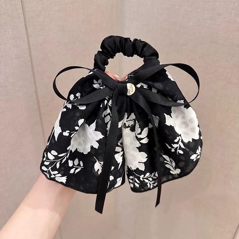 2025 Fashion Korean Style Elegant Butterfly Knot Hair Tie - High Elasticity, Simple & Versatile Design for Girls