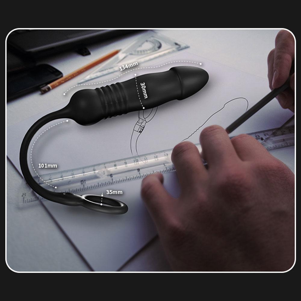 Male Anal Stimulator Exerciser Sperm-locking Ring Delayed Ejaculation Vaginal Extension Vibrator Penis Ring Sex Toys for Couples