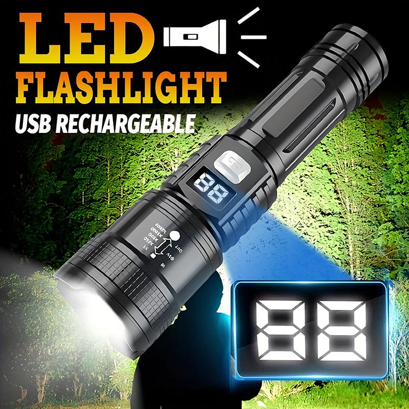 Hochleistungs-LED-Taschenlampen Eingebauter Akku USB Aufladbare Starke Handleuchte Multifunktionale Taschenlampe Lampe Für Notfall-Camping