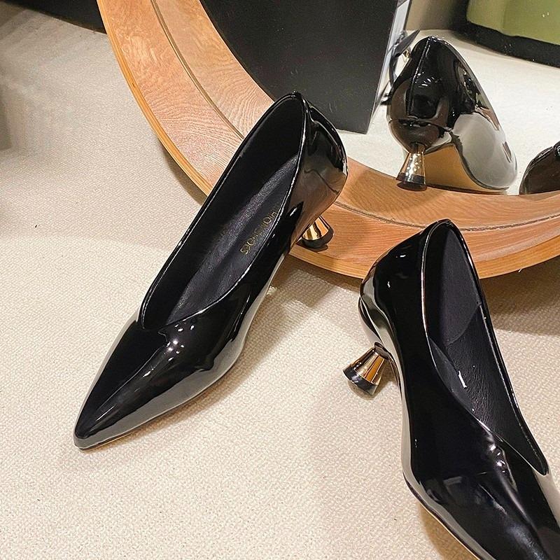 New Designer Pointed Toe Low Heels Women Pumps Shoes Fashion Shallow Slip On 2026 Spring Autumn Dancing Party Low Heel Shoes