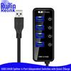 4-Port USB 3.0 Hub with Independent Switches and Quick Charge Port