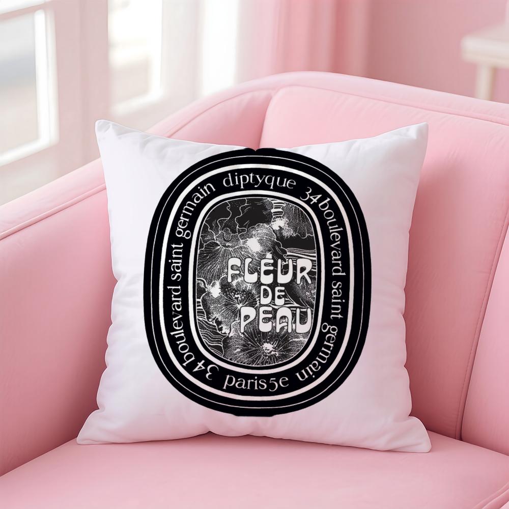 Luxury D-Diptyque Cushion Cover Home & Car Multi-Scene Pillow Cover - Reversible, Soft & Durable for Daily Use