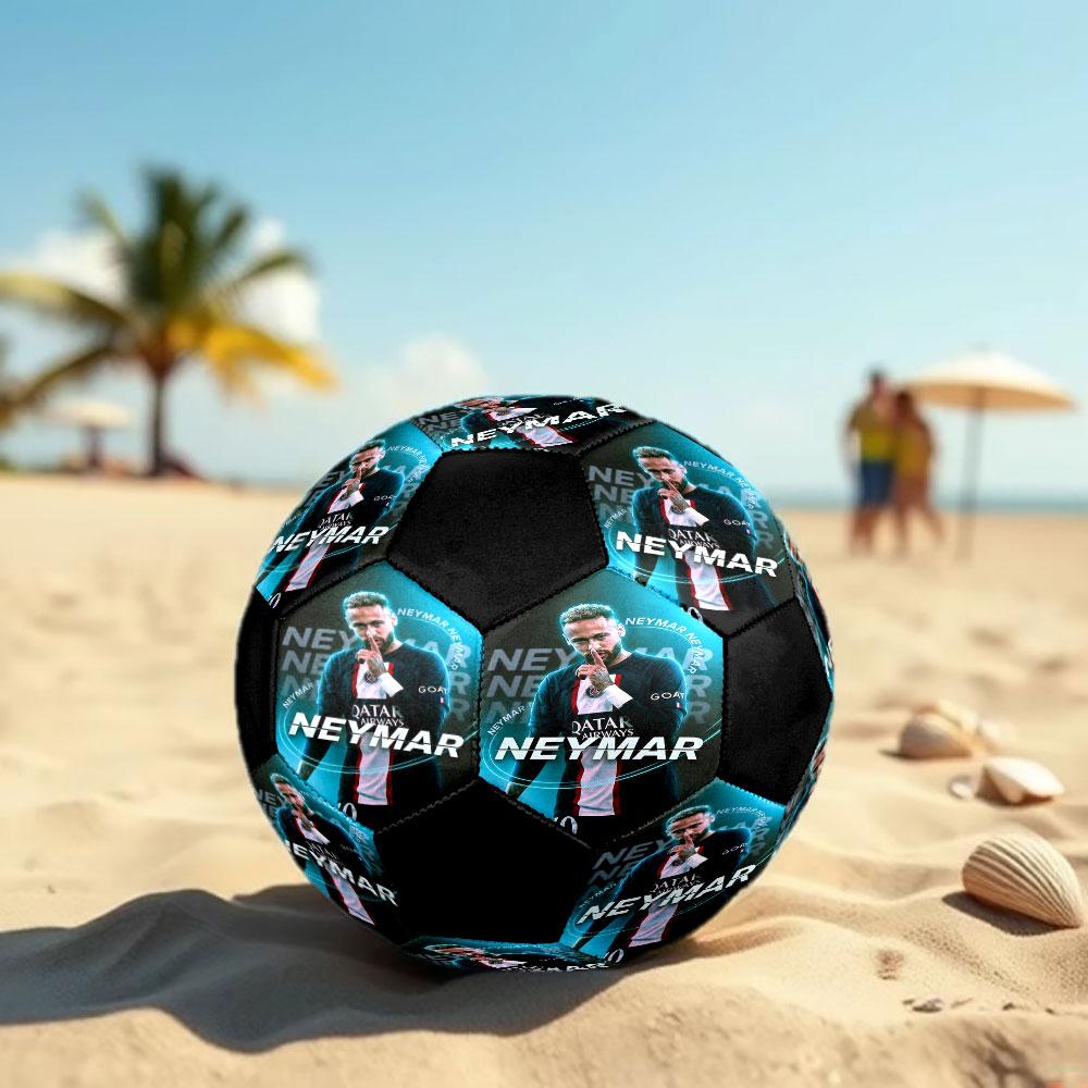 1 pz Pallone da Calcio Neymar Jr Misura 5 Pallone da Calcetto Indoor alla Moda Colorato Gioco in Giardino - Ottimo Regalo per Appassionati di Sport HE37