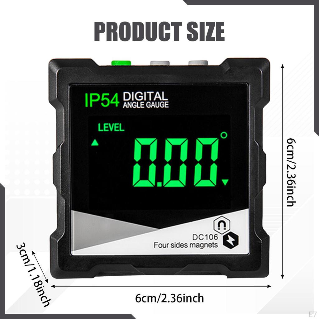 Digital Inclinometer Angle Gauge Meter Electronic Level LCD Display Waterproof Compact Measuring
