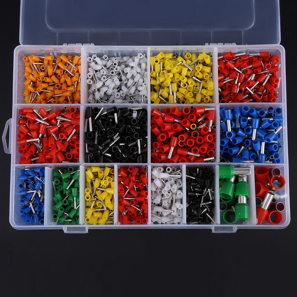 2120pcs Wire Copper Crimp Connector Insulated End Terminal 22AWG-5AWG Terminal Connector