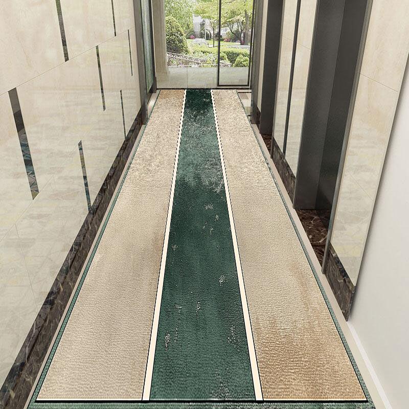 Nowoczesny Dywanik na Długi Korytarz w Stylu Lekki Luksus Antypoślizgowy i Wchłaniający Wodę Mata na Schody Prosty Dywanik na Przejście Możliwość Dostosowania