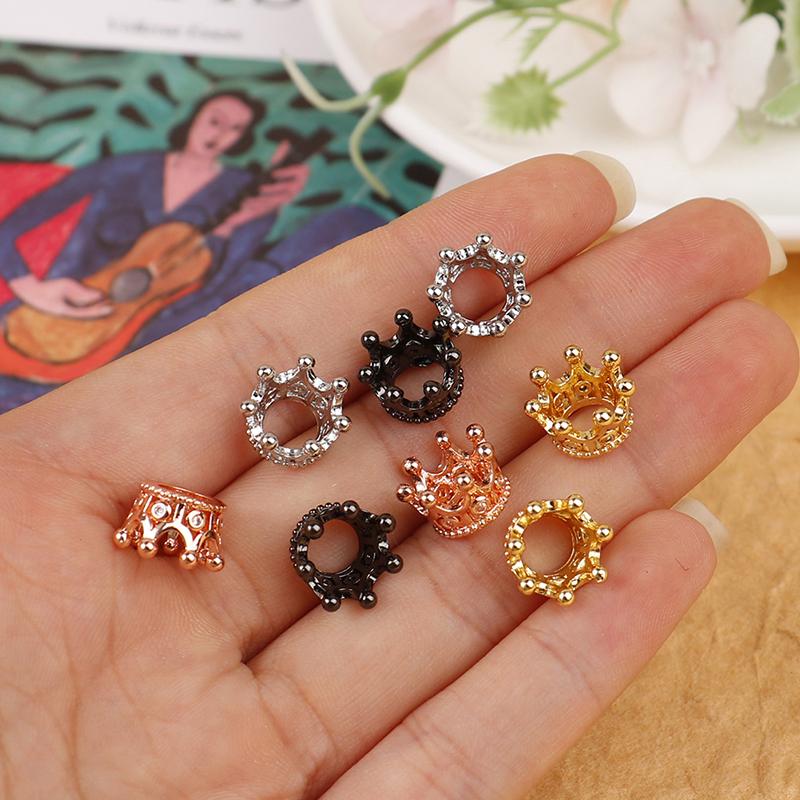 2pcs Mini Metal Crown For 1:12 Dollhouse Miniature Gold Sliver Bronze Mini Alloy Crown Model Toys Dolls Dollhouse Accessories