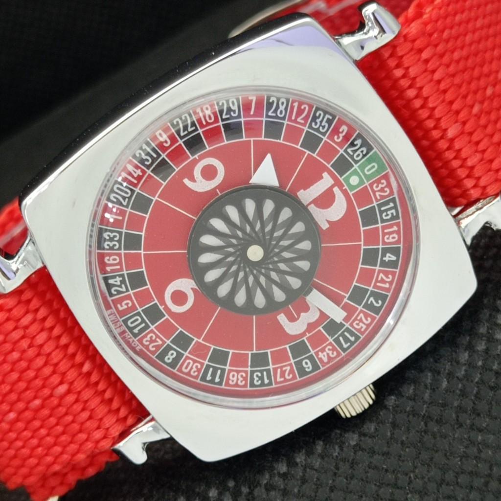 

MECHAINCAL WINDING SWISS MENS MYSTERY RED DIAL WATCH a309985-1 Sku587g-a309985
