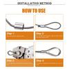1-100Pcs Double Hole Cable Crimp Sleeve M1 to M12 Wire Ferrules 8-Shape Aluminum Cable Stopper Crimp Rope Hardware Accessories