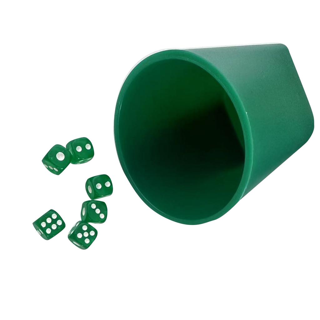 Family Dice Game Set | Game Set With 75 Score Cards | Includes Dice Cup, Set Of 6 Green Dice, Storage Box, Multiple Score Cards