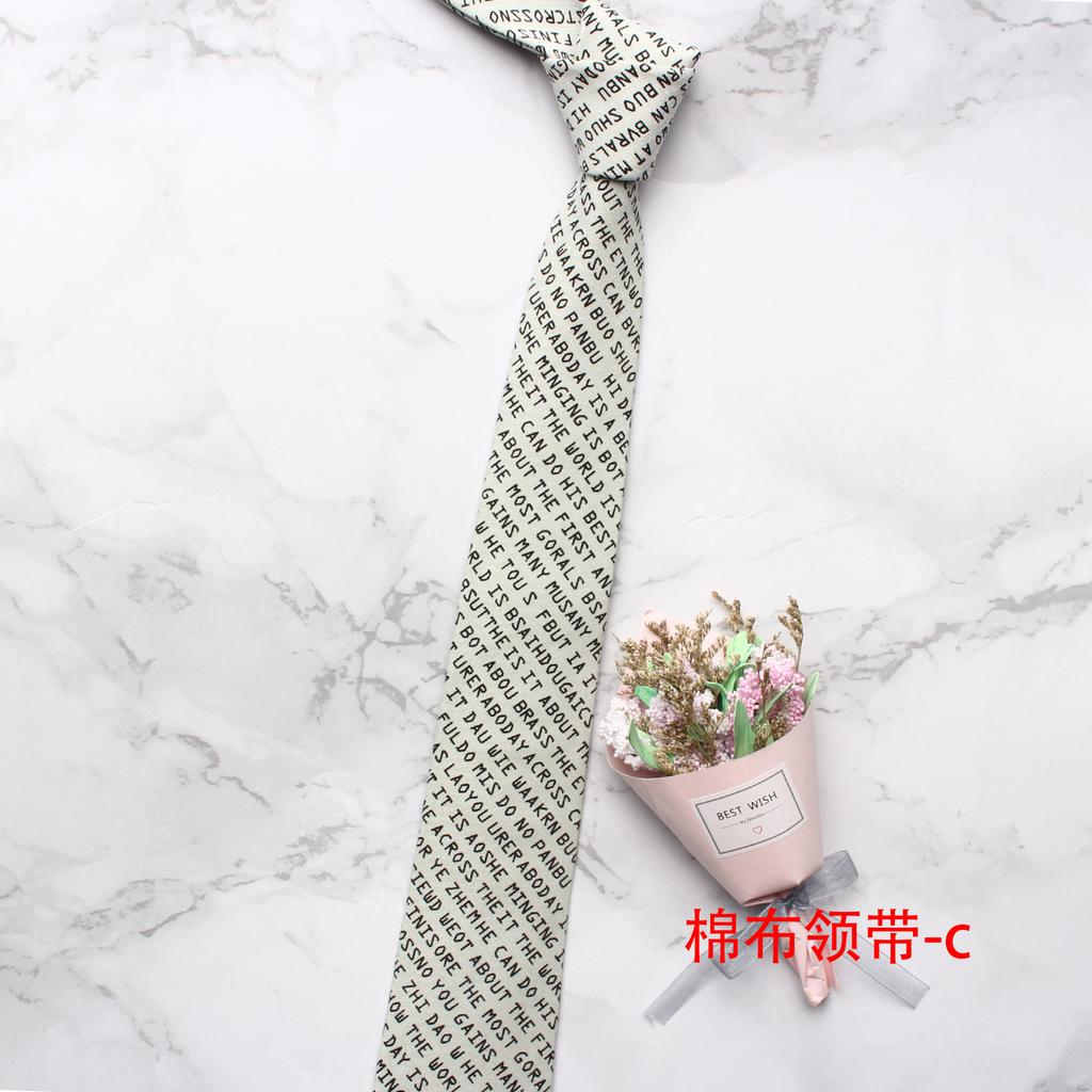 Men'S And Women'S Cotton Letter Arrow Casual Tie, Wind Casual Versatile Shirt Tie