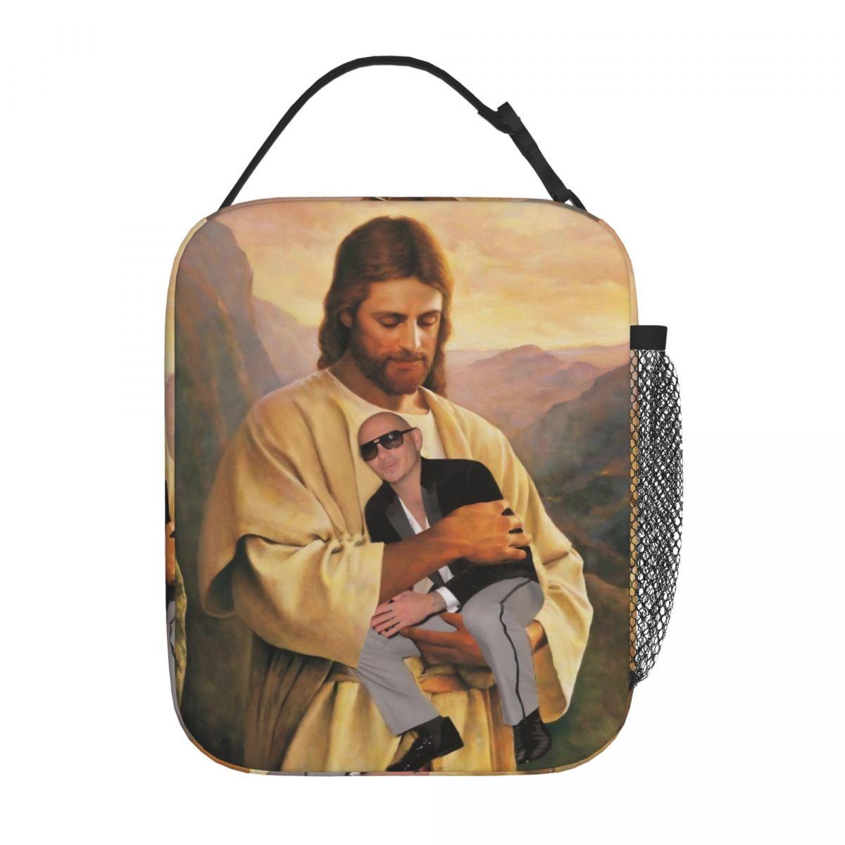 Mr Worldwide Sac à Lunch Boîte à Lunch Portable Pique-nique en Plein Air Sac Isotherme Imprimé Sac Fourre-tout Rétro en Oxford Sacs Alimentaires One Size