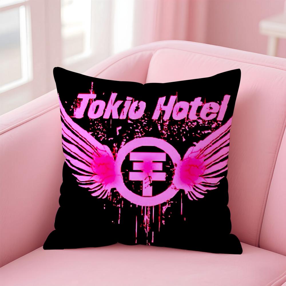 Band T-Tokio H-Hotel Cushion Cover Comfortable Reversible Pillow Cover Ideal for Car Sofa Bedroom & Beyond