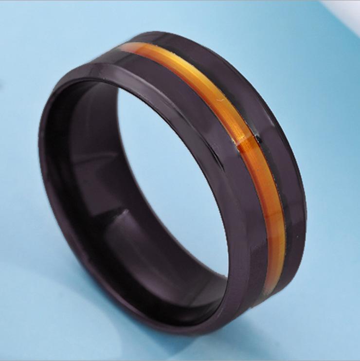 New Fashion 5 Styles Men's Black Blue Stainless Steel Rings Magnetic Therapy Weight Loss RingStainless Steel Ring Jewelry