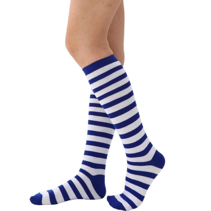 Women's Stripes Knee Highs Socks Long Tube Socks Stripes Stockings Athletic Stockings Stripe Calf Socks Cosplay Socks