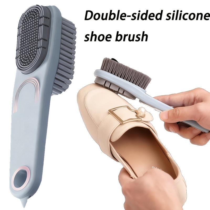 Multi-Functional Double-Sided Shoe Brush with Soft Bristles, Household Leather Shoe Cleaning Brush, Does Not Damage Shoes