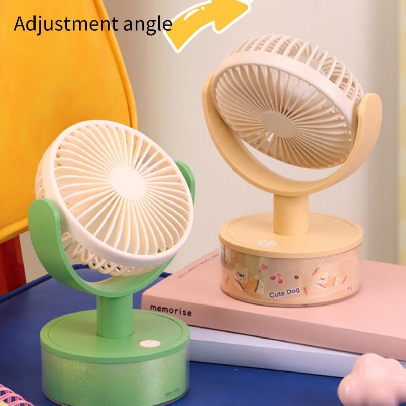 Practical Small Cooling Fan Air Circulation Fan with Adjustable Speed & Light Suitable for Indoor Desk Table Mounting