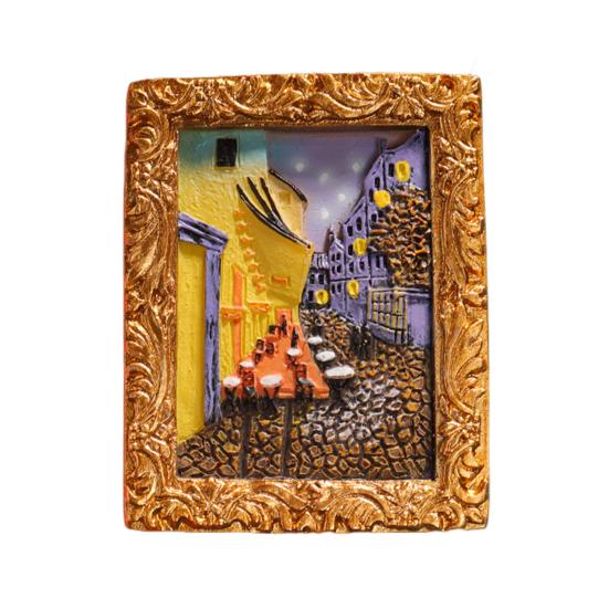 1/3/6 stk Verdensberømt maleri Kjøleskapsmagnet Hjemmekontor Kjøkken Skap Kjøleskap Resin 3D Oljemaleri Kunst Magnetisk Dekorasjon Ornament