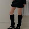 YUPPE COLOR KNIT LEG WARMER_BLACK