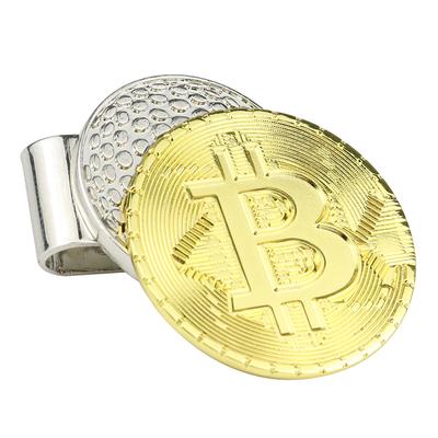 1Pc Golf Accessories Mark Hat Clip Ball Marker Set Magnetic Hat Clip Mark Bitcoin Shaped Golf Mark Magnetic Hat Clip Marker