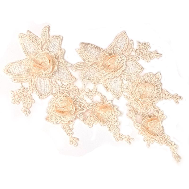 Water Soluble Lace, Embroidery, Three-Dimensional Embroidery Pair, Polyester Light Silk, Hollow Diy Lace Accessories, Decal Floating Flowers