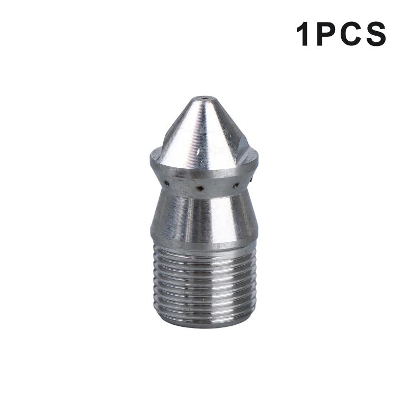Rear Hole Cleaning Nozzle, Pressure Washer, Drain Sewer, Pipe Spray Nozzle, Rotary Clearning Nozzle, 3/8 "