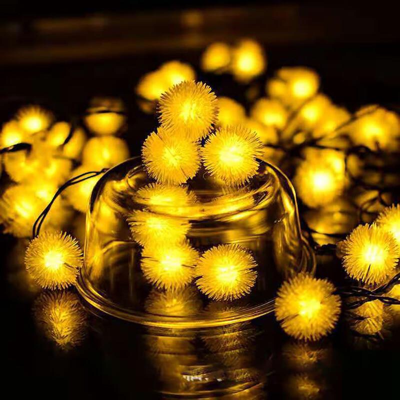 Dandelion Pompom LED Decorative String Lights
