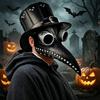 Vintage maska morového lékaře Latexová maska s ptačím zobákem s nýty Halloweenská Cosplay Steampunk Hororová maska Párty pokrývka hlavy