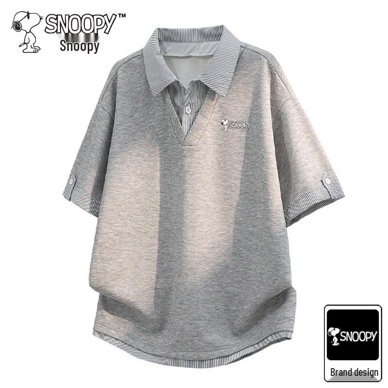Snoopy Men s Breathable Polo Short-Sleeve T-Shirt XL