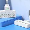 5 Outlet Wall Sockets with 2 USB And 2 Type C Ports Rotating 180 Degrees For Multiple Device Charging