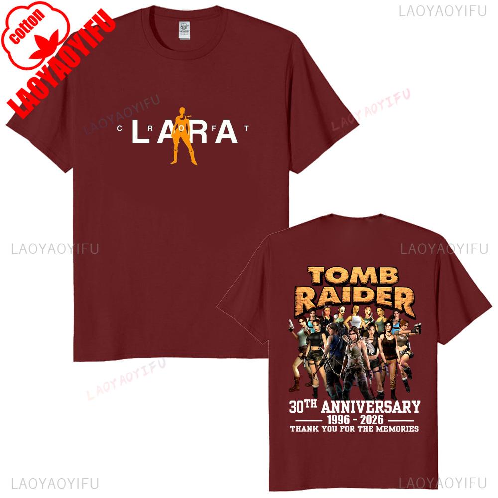 Tomb Raider 30th Anniversary Unisex Vintage T Shirt 19962026 Retro Gaming Tee Classic Game Fan Gift Casual Streetwear Top