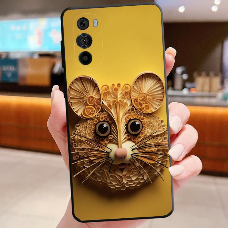 

Animal Tiger Paper Quilling Phone Case For Motorola Edge 60 50 40 Pro 60 50 40 30 Ultra Neo Fusion G Play G Stylus G Carcasas Moto Edge 50 Neo