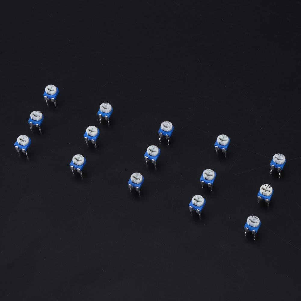 375Pcs 15 Values Potentiometer Variable Resistor Assortment Kit with Box